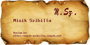 Misik Szibilla névjegykártya